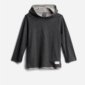 Dark gray, reversible long sleeve hoodie, boys size 12.